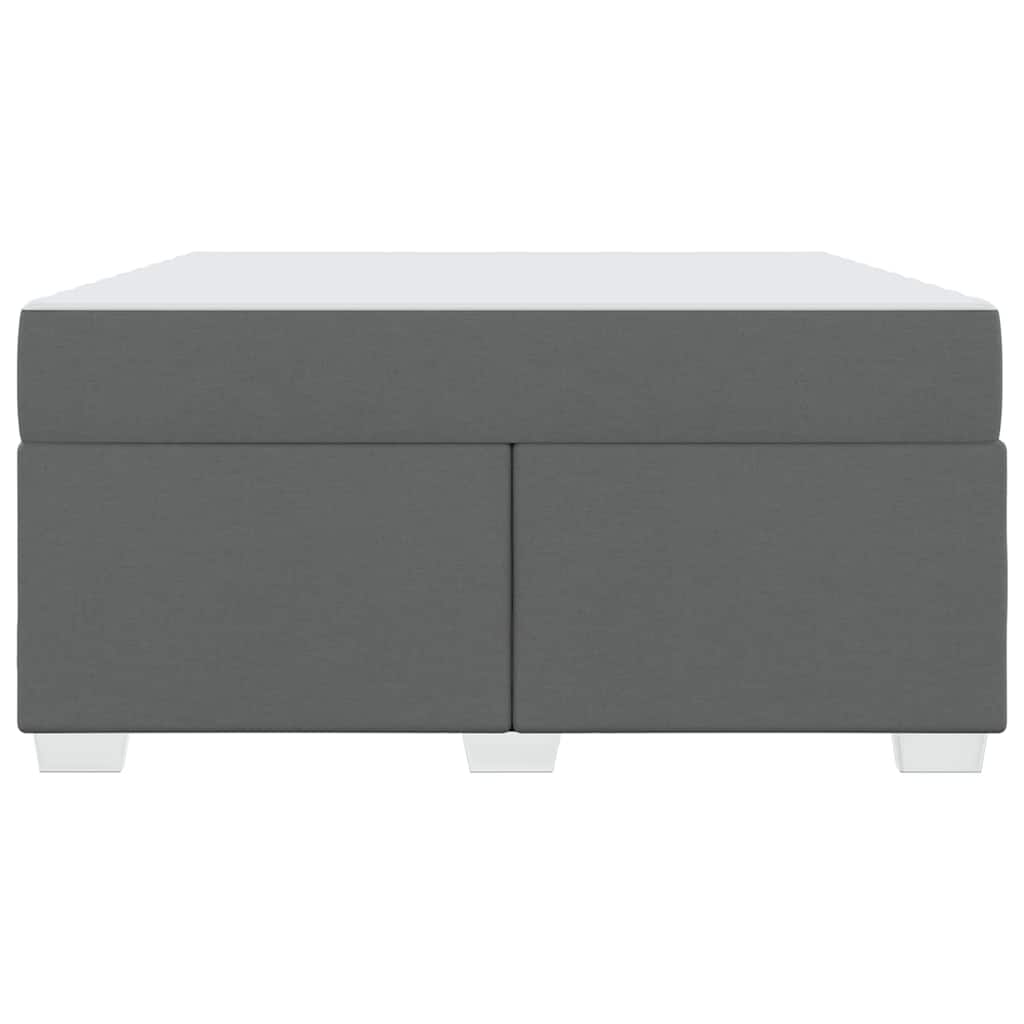 Cadre de lit avec matelas Gris foncé 160 x 200 cm tissu - XIOS