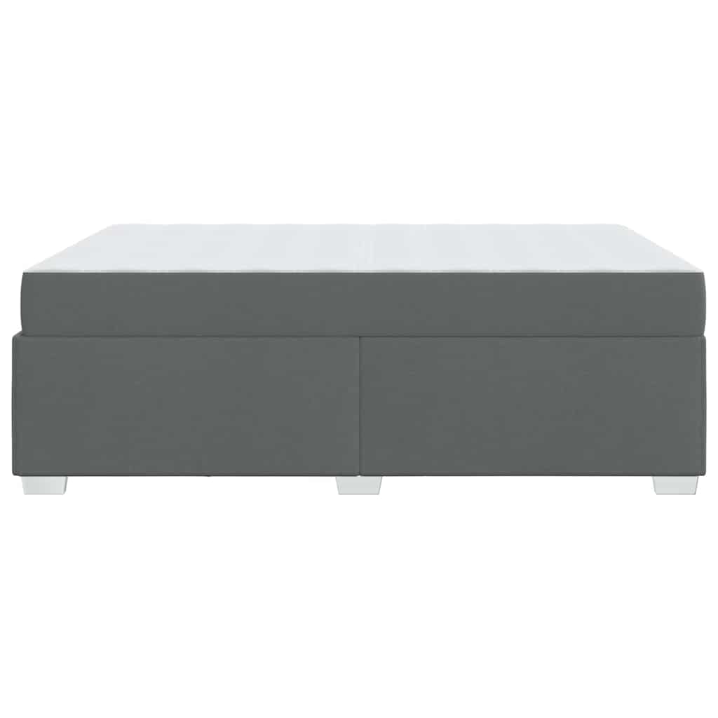 Cadre de lit avec matelas Gris foncé 160 x 200 cm tissu - XIOS