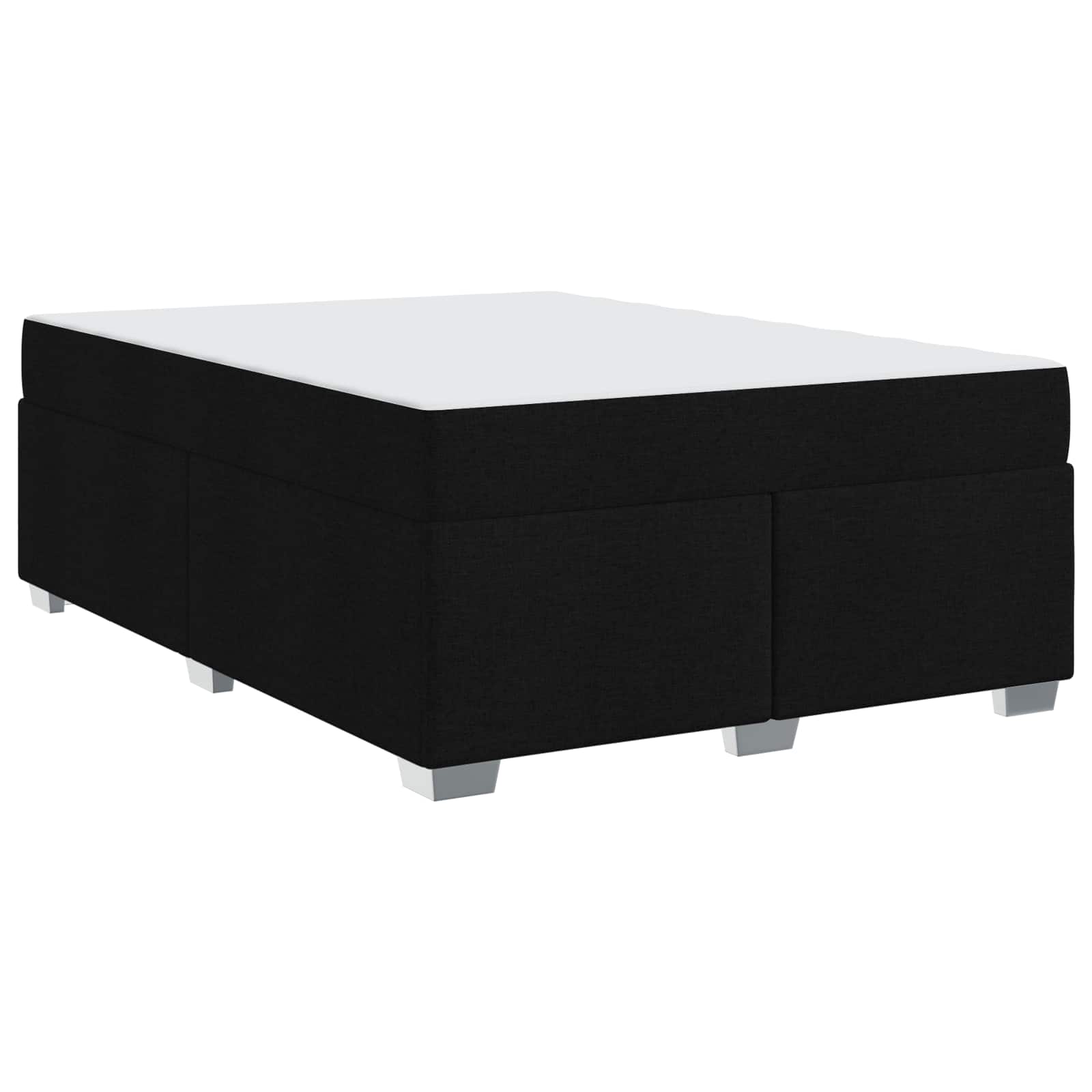 Cadre de lit avec matelas Noir 160 x 200 cm tissu - XIOS
