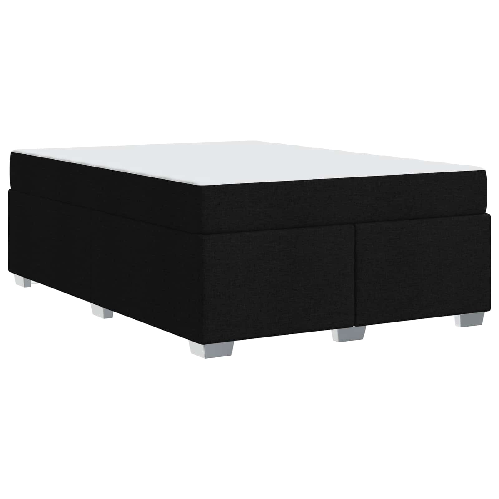 Cadre de lit avec matelas Noir 160 x 200 cm tissu