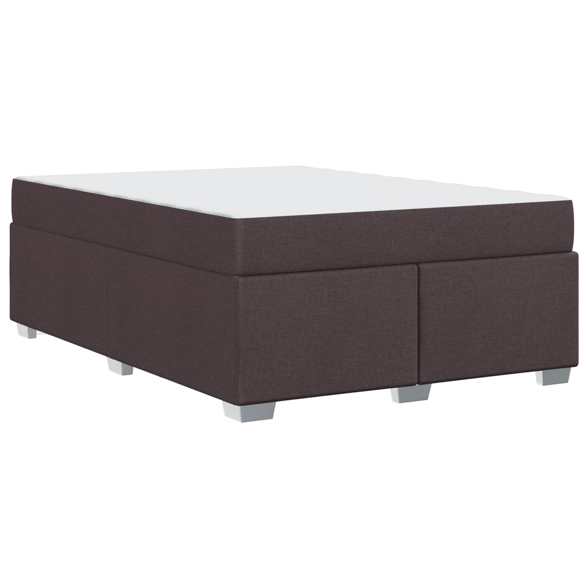 Cadre de lit avec matelas Marron foncé 160 x 200 cm tissu