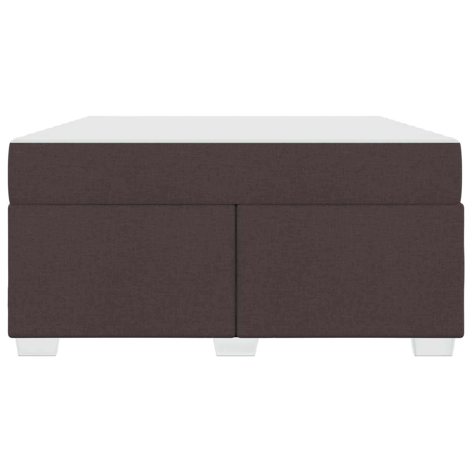 Cadre de lit avec matelas Marron foncé 160 x 200 cm tissu - XIOS