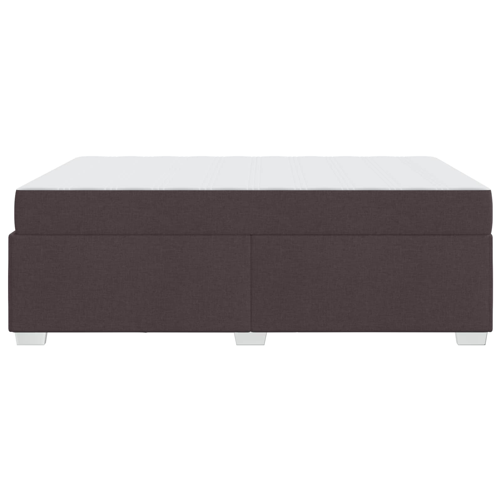 Cadre de lit avec matelas Marron foncé 160 x 200 cm tissu - XIOS