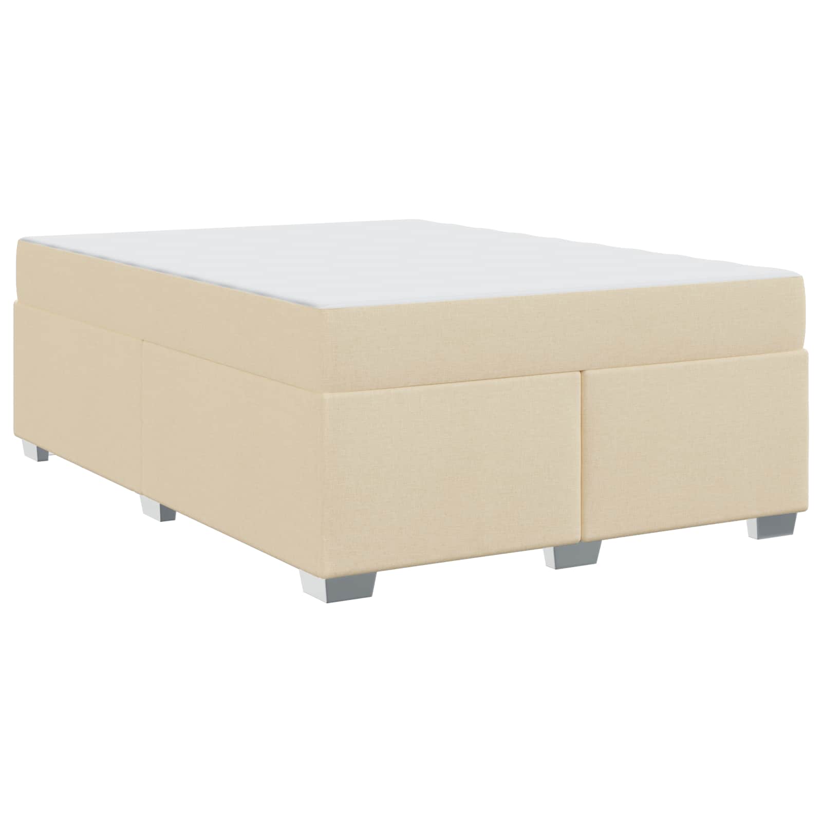 Cadre de lit avec matelas Crème 160 x 200 cm tissu - XIOS