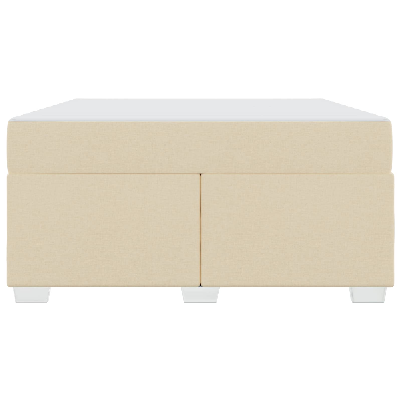 Cadre de lit avec matelas Crème 160 x 200 cm tissu - XIOS