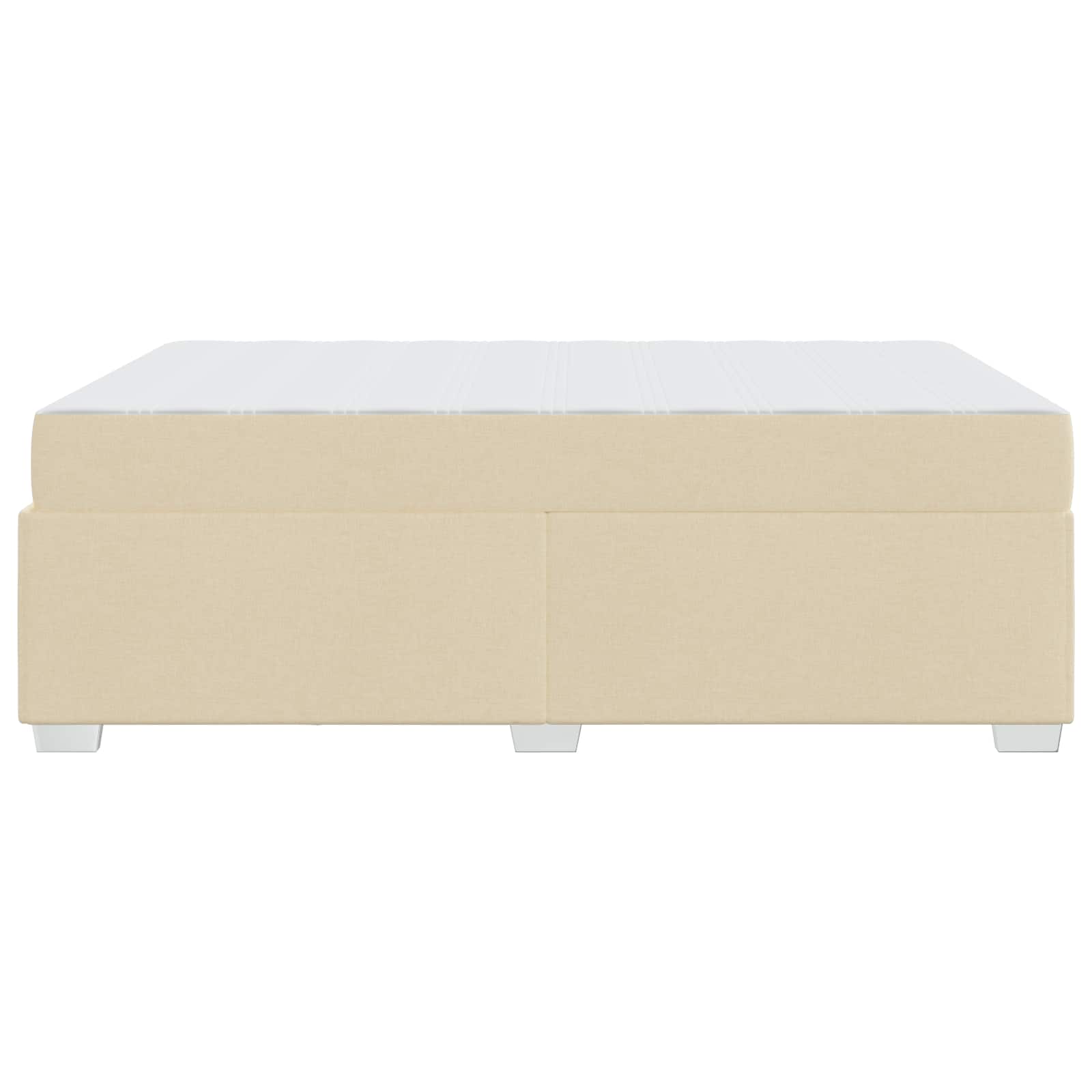 Cadre de lit avec matelas Crème 160 x 200 cm tissu - XIOS