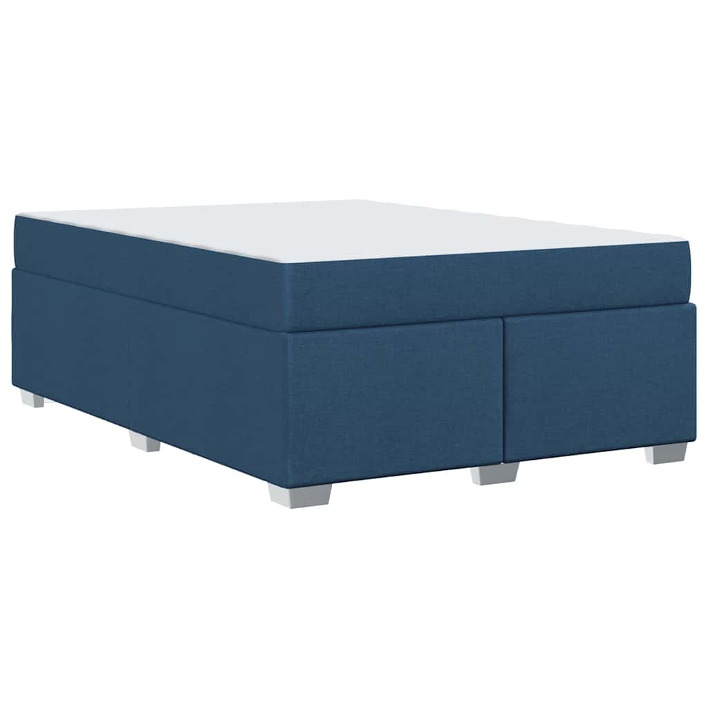 Cadre de lit avec matelas Bleu 160 x 200 cm tissu - XIOS