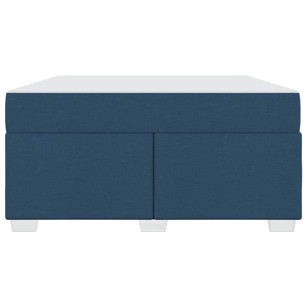 Cadre de lit avec matelas Bleu 160 x 200 cm tissu - XIOS