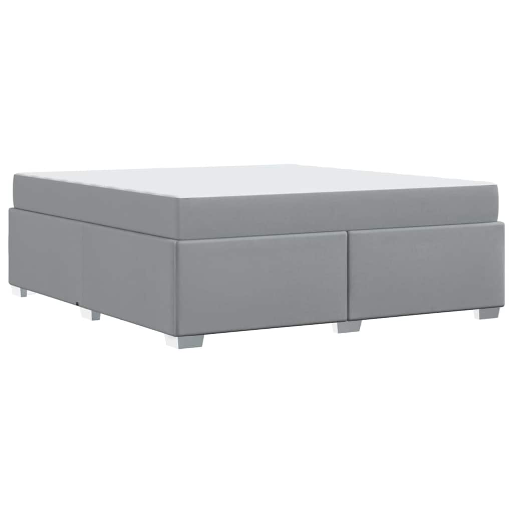 Cadre de lit avec matelas Gris clair 180 x 200 cm tissu - XIOS