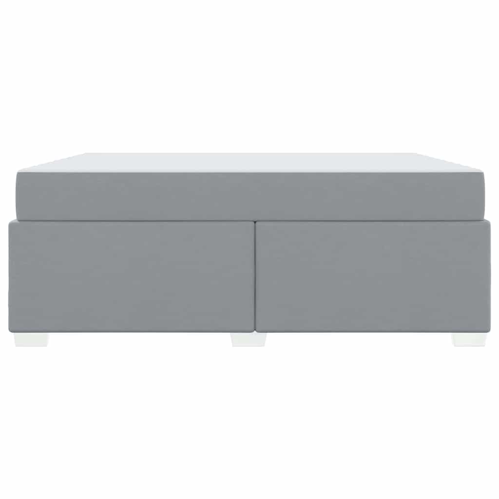 Cadre de lit avec matelas Gris clair 180 x 200 cm tissu - XIOS