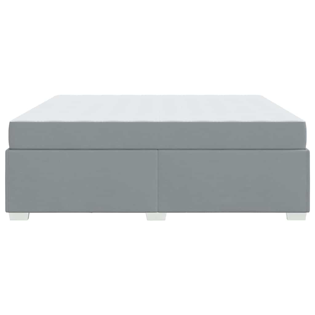 Cadre de lit avec matelas Gris clair 180 x 200 cm tissu - XIOS