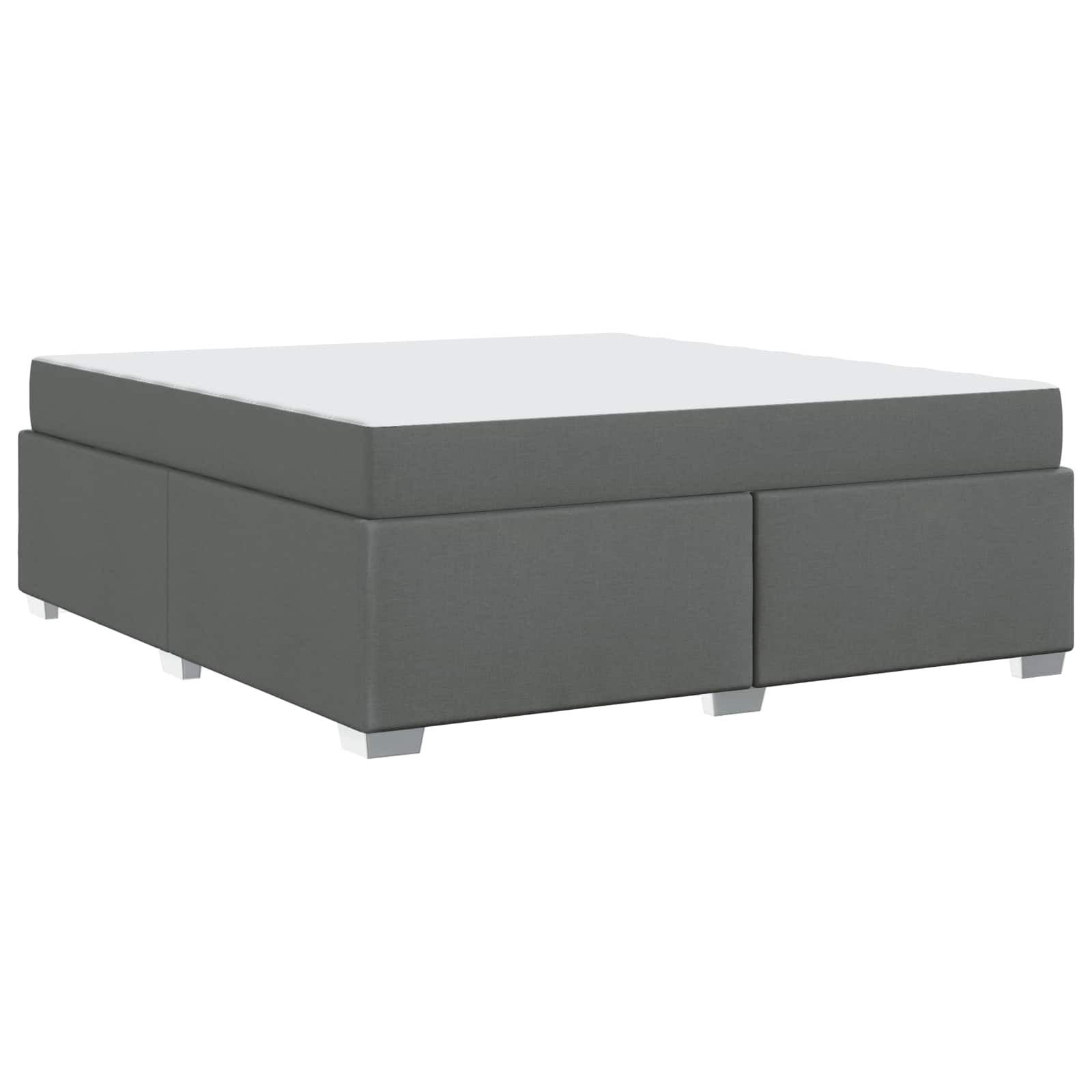 Cadre de lit avec matelas Gris foncé 180 x 200 cm tissu - XIOS