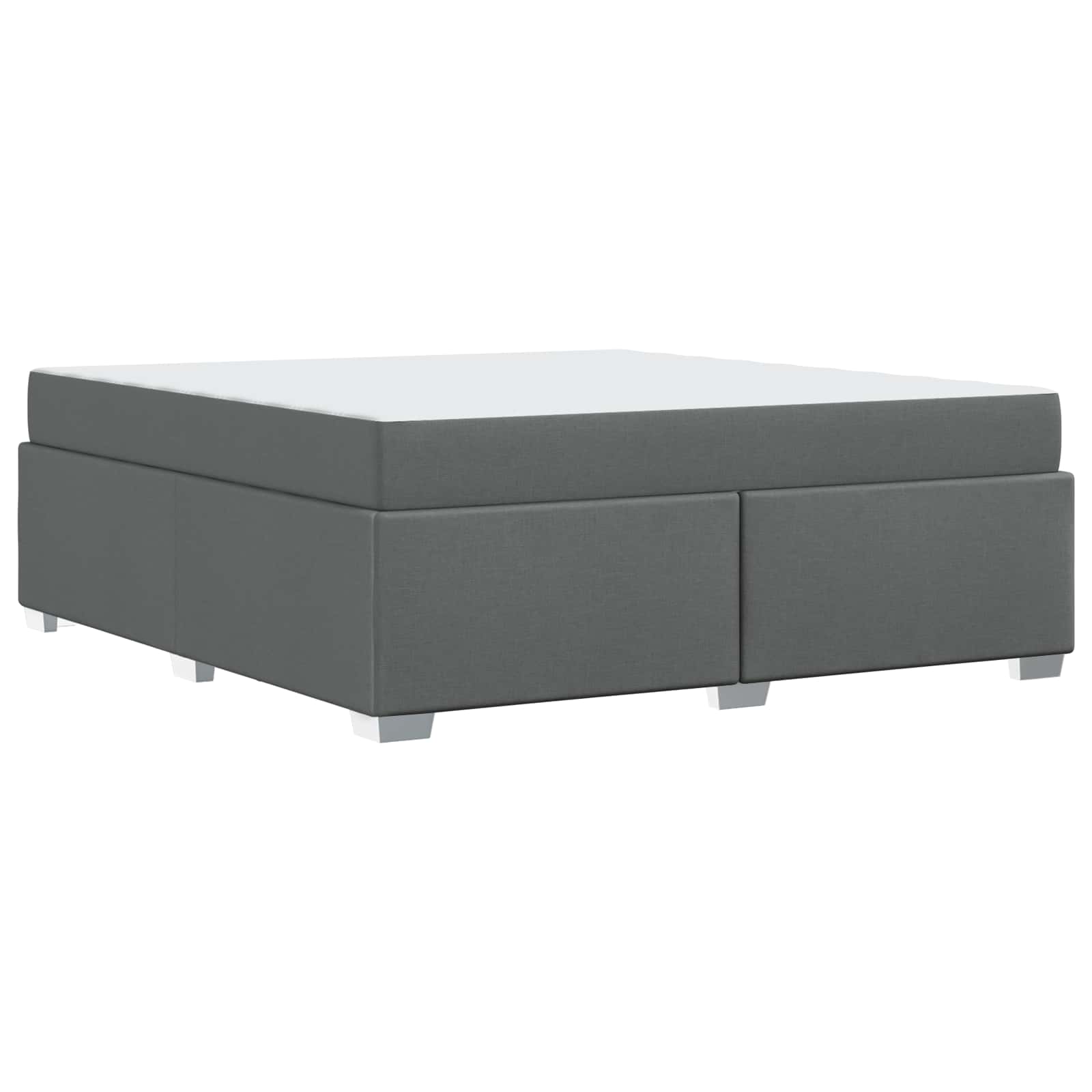 Cadre de lit avec matelas Gris foncé 180 x 200 cm tissu - XIOS