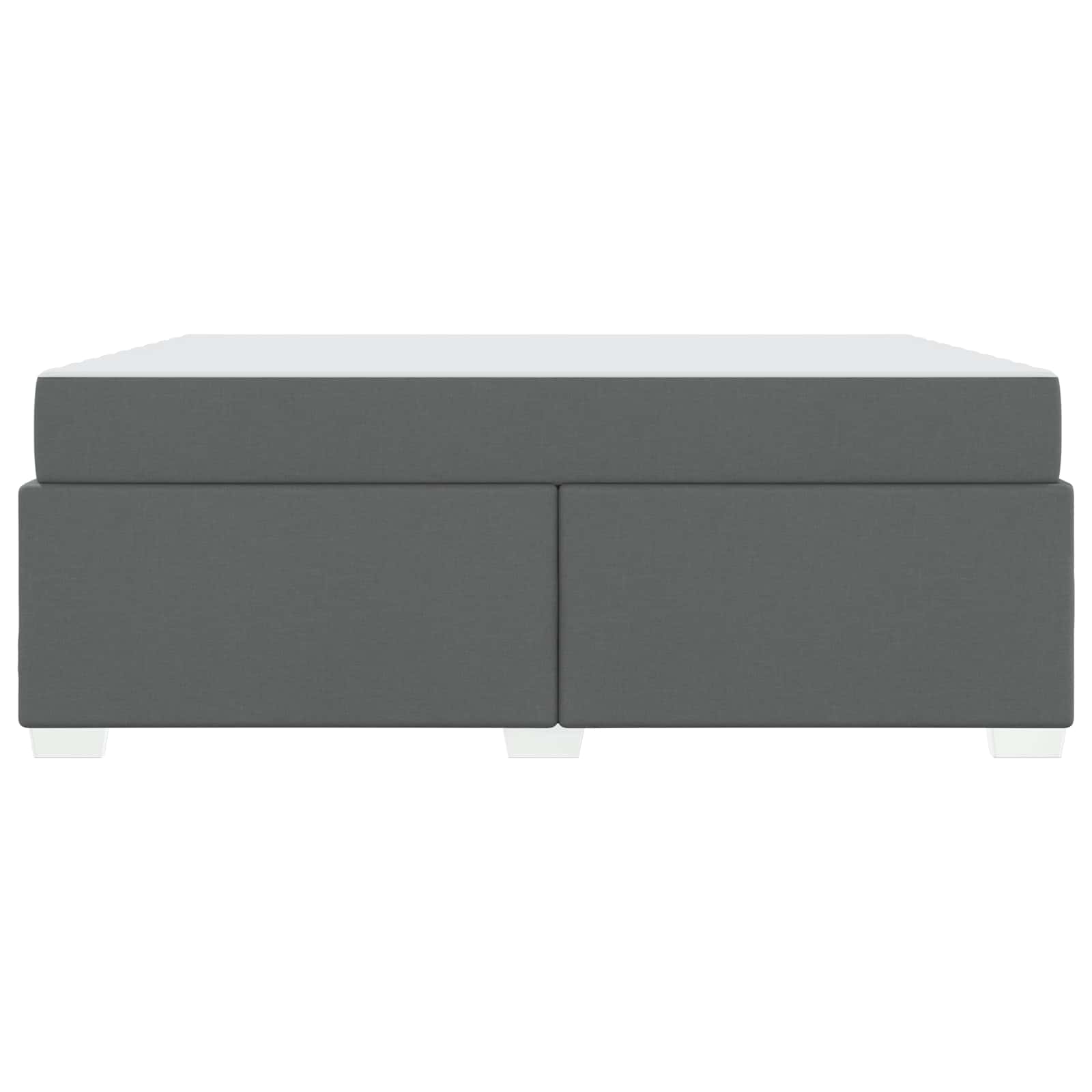 Cadre de lit avec matelas Gris foncé 180 x 200 cm tissu - XIOS