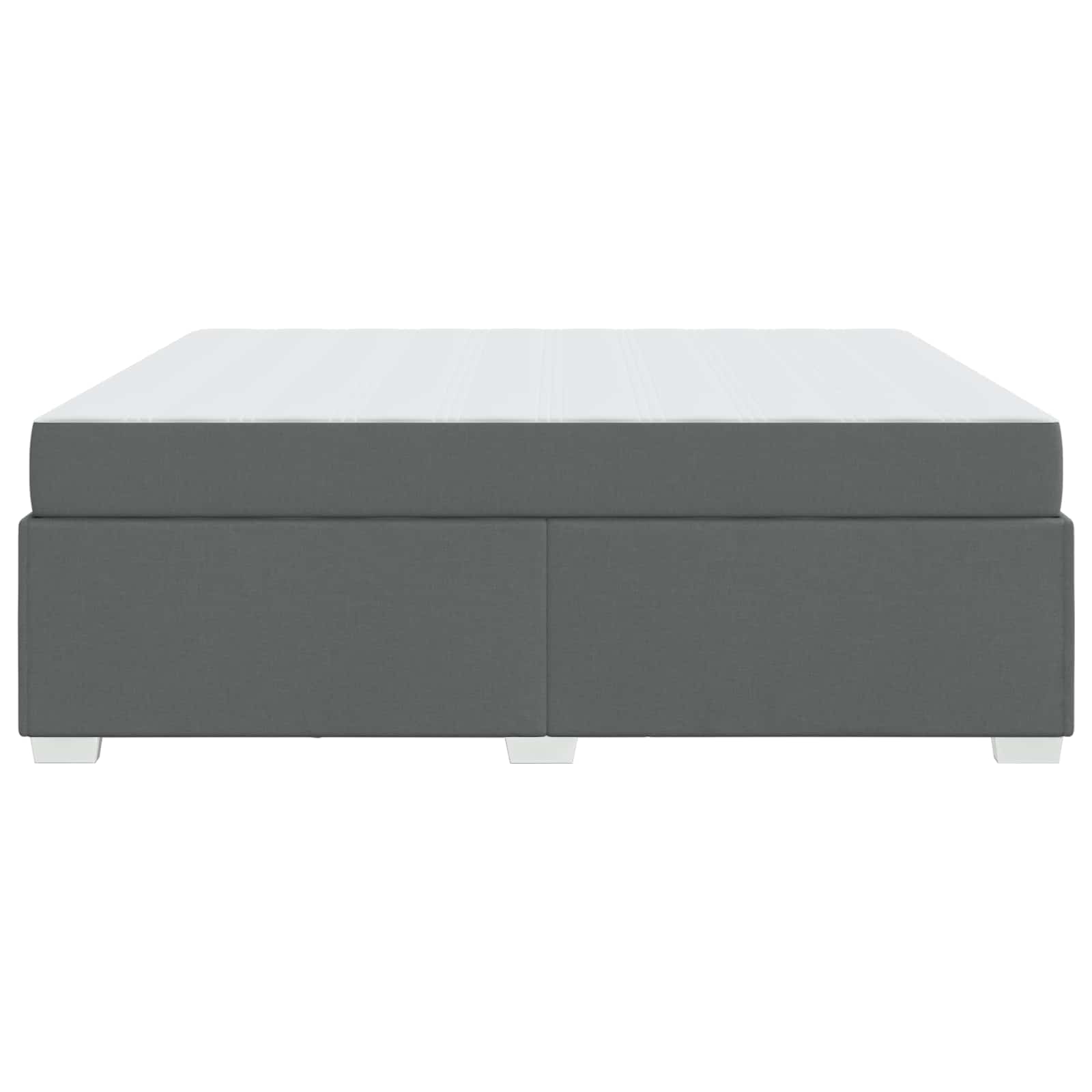 Cadre de lit avec matelas Gris foncé 180 x 200 cm tissu - XIOS
