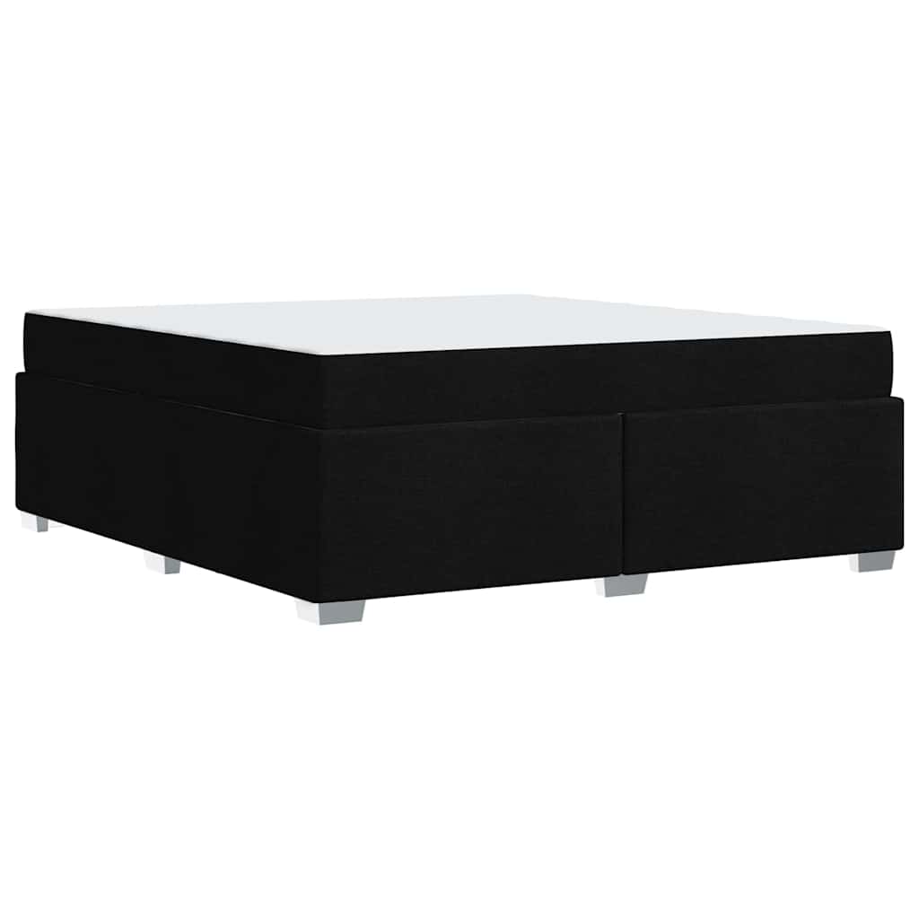 Cadre de lit avec matelas Noir 180 x 200 cm tissu - XIOS