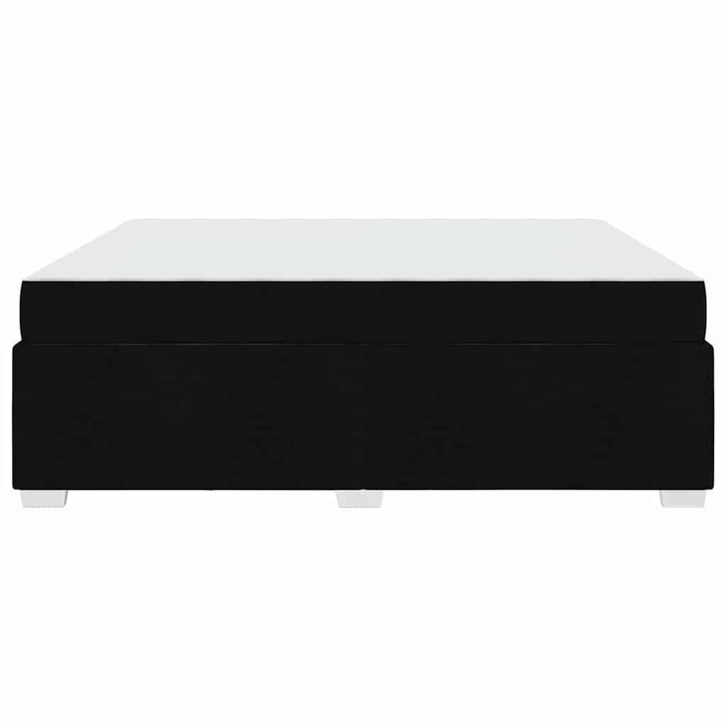 Cadre de lit avec matelas Noir 180 x 200 cm tissu - XIOS