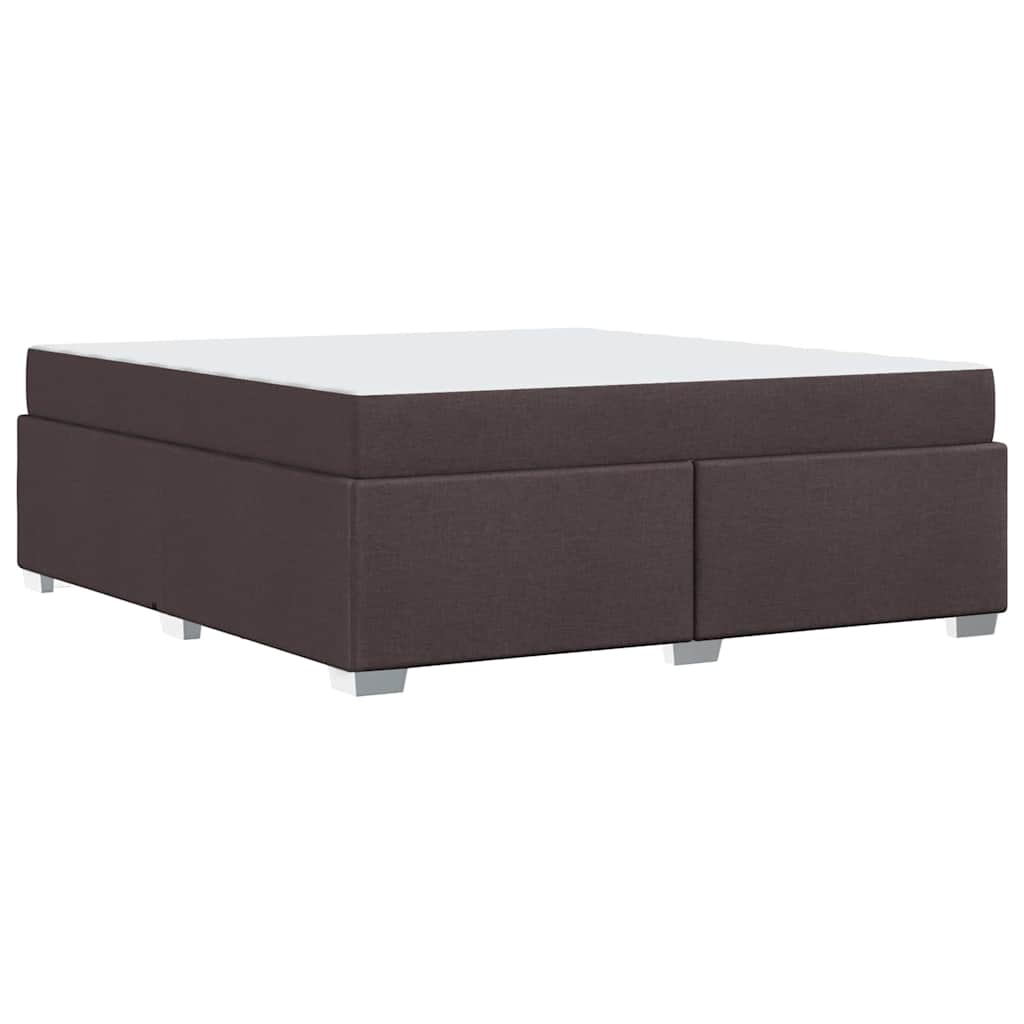Cadre de lit avec matelas Marron foncé 180 x 200 cm tissu - XIOS