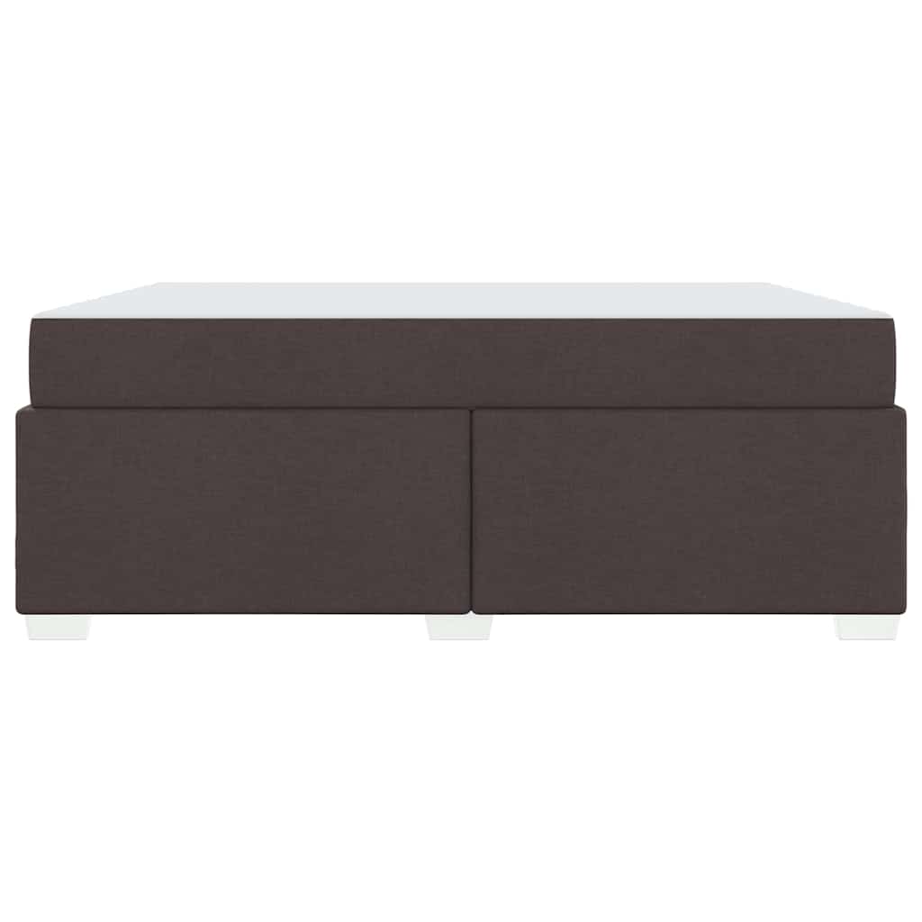 Cadre de lit avec matelas Marron foncé 180 x 200 cm tissu - XIOS