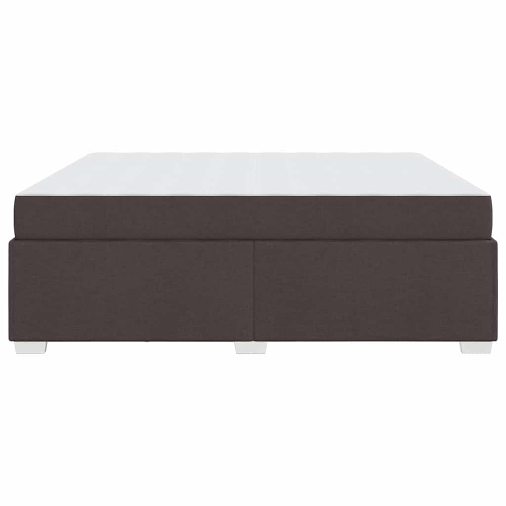 Cadre de lit avec matelas Marron foncé 180 x 200 cm tissu - XIOS