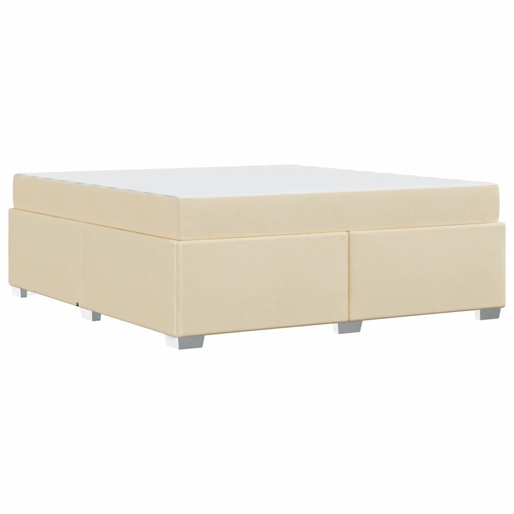 Cadre de lit avec matelas Crème 180 x 200 cm tissu - XIOS