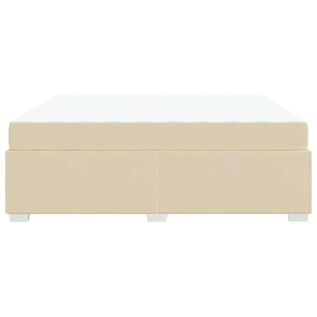 Cadre de lit avec matelas Crème 180 x 200 cm tissu - XIOS