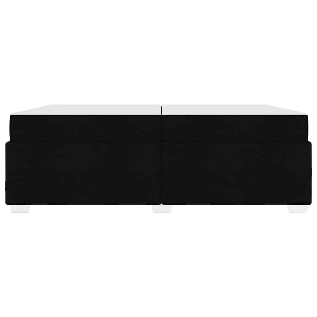 Cadre de lit avec matelas Noir 200 x 200 cm tissu - XIOS