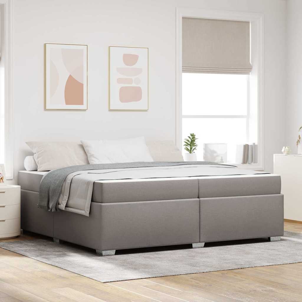 Cadre de lit Taupe 200 x 200 cm tissu