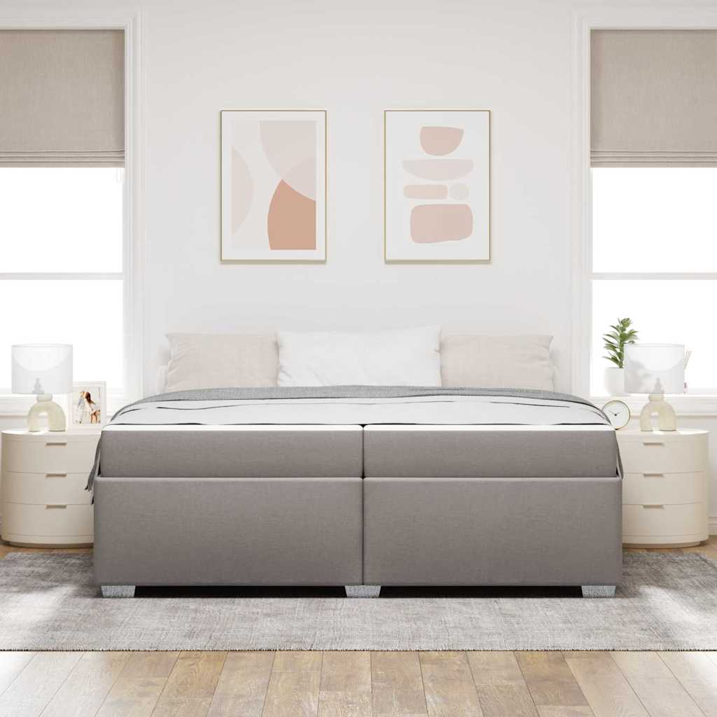 Cadre de lit Taupe 200 x 200 cm tissu