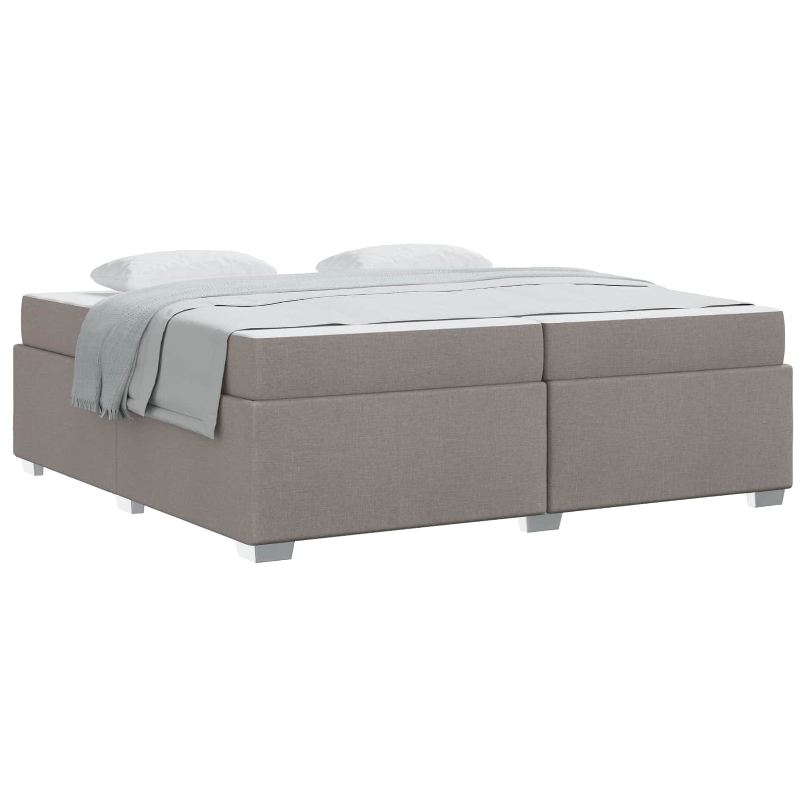 Cadre de lit Taupe 200 x 200 cm tissu