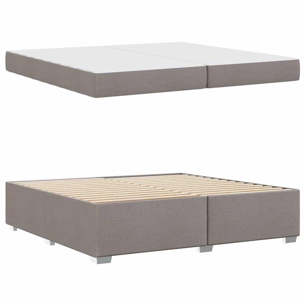 Cadre de lit Taupe 200 x 200 cm tissu