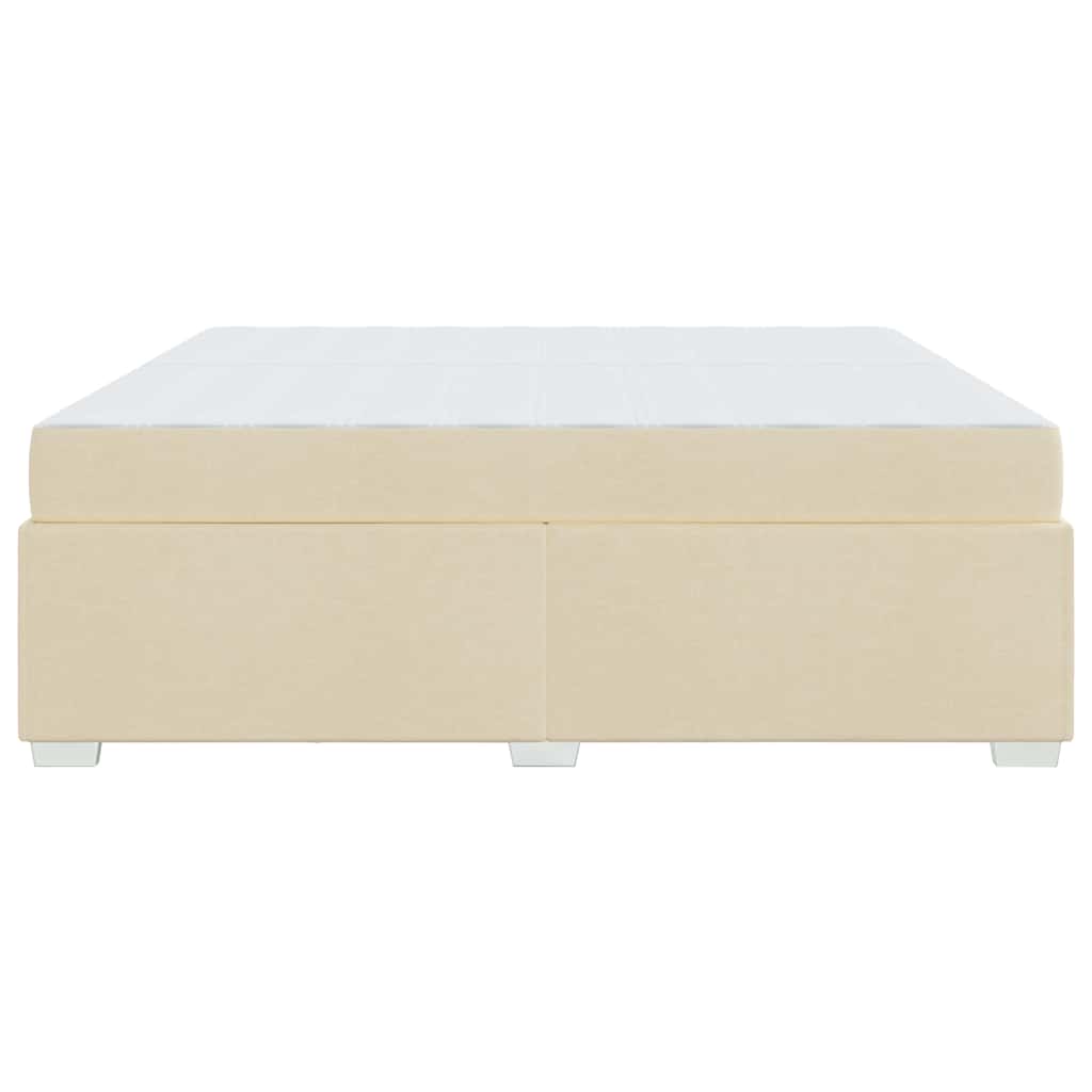 Cadre de lit avec matelas Crème 200 x 200 cm tissu - XIOS