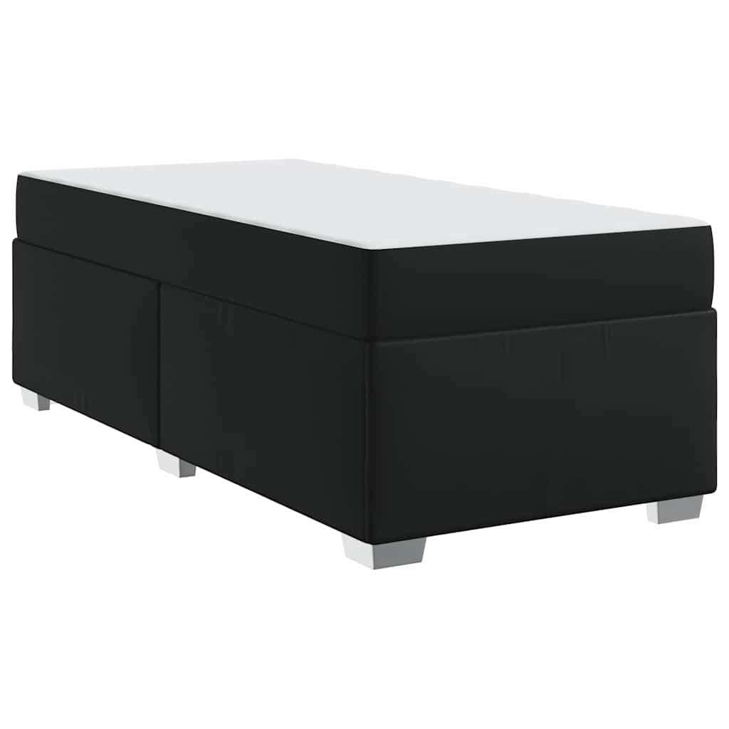 Cadre de lit avec matelas Noir 80 x 200 cm tissu - XIOS