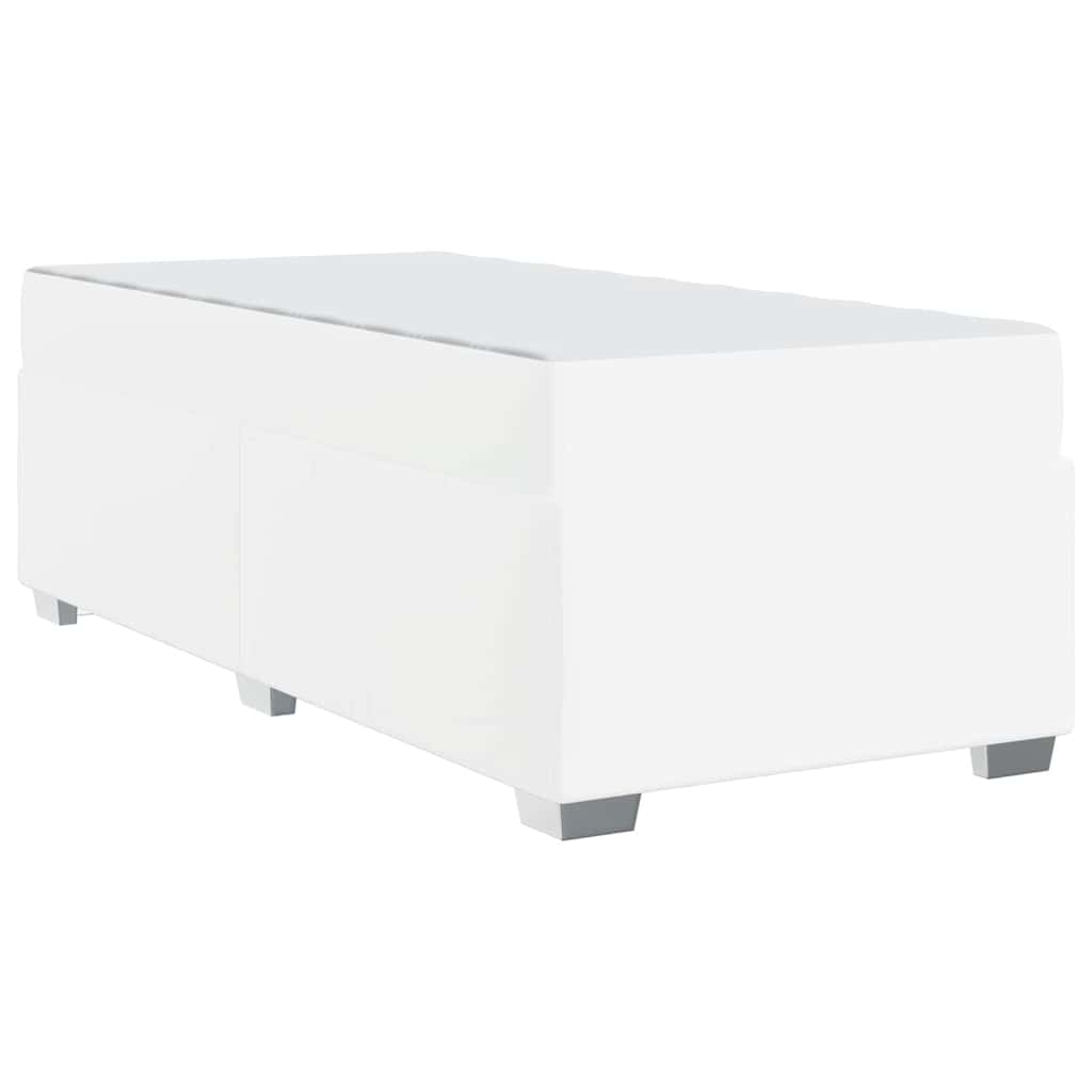 Cadre de lit avec matelas Blanc 80 x 200 cm tissu - XIOS