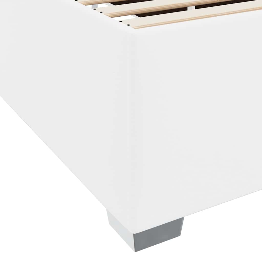 Cadre de lit avec matelas Blanc 90 x 190 cm tissu - XIOS