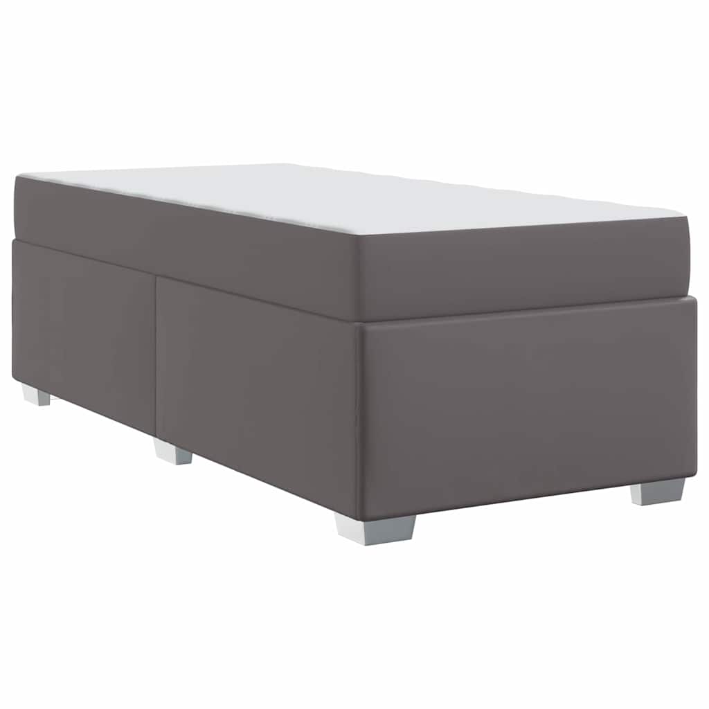 Cadre de lit avec matelas Gris 90 x 190 cm tissu - XIOS