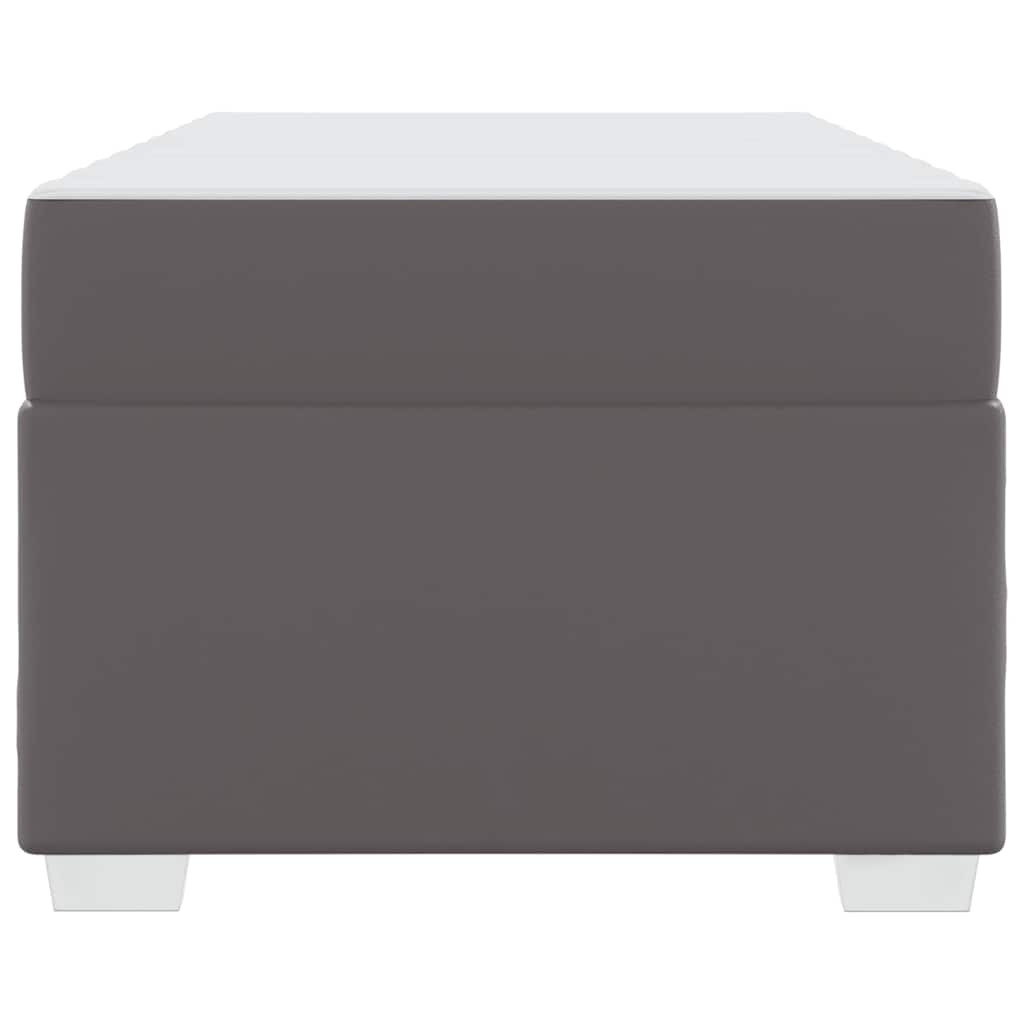 Cadre de lit avec matelas Gris 90 x 190 cm tissu - XIOS