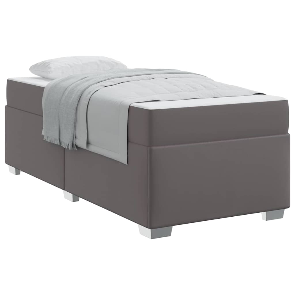 Cadre de lit Gris 90 x 190 cm Faux cuir - XIOS