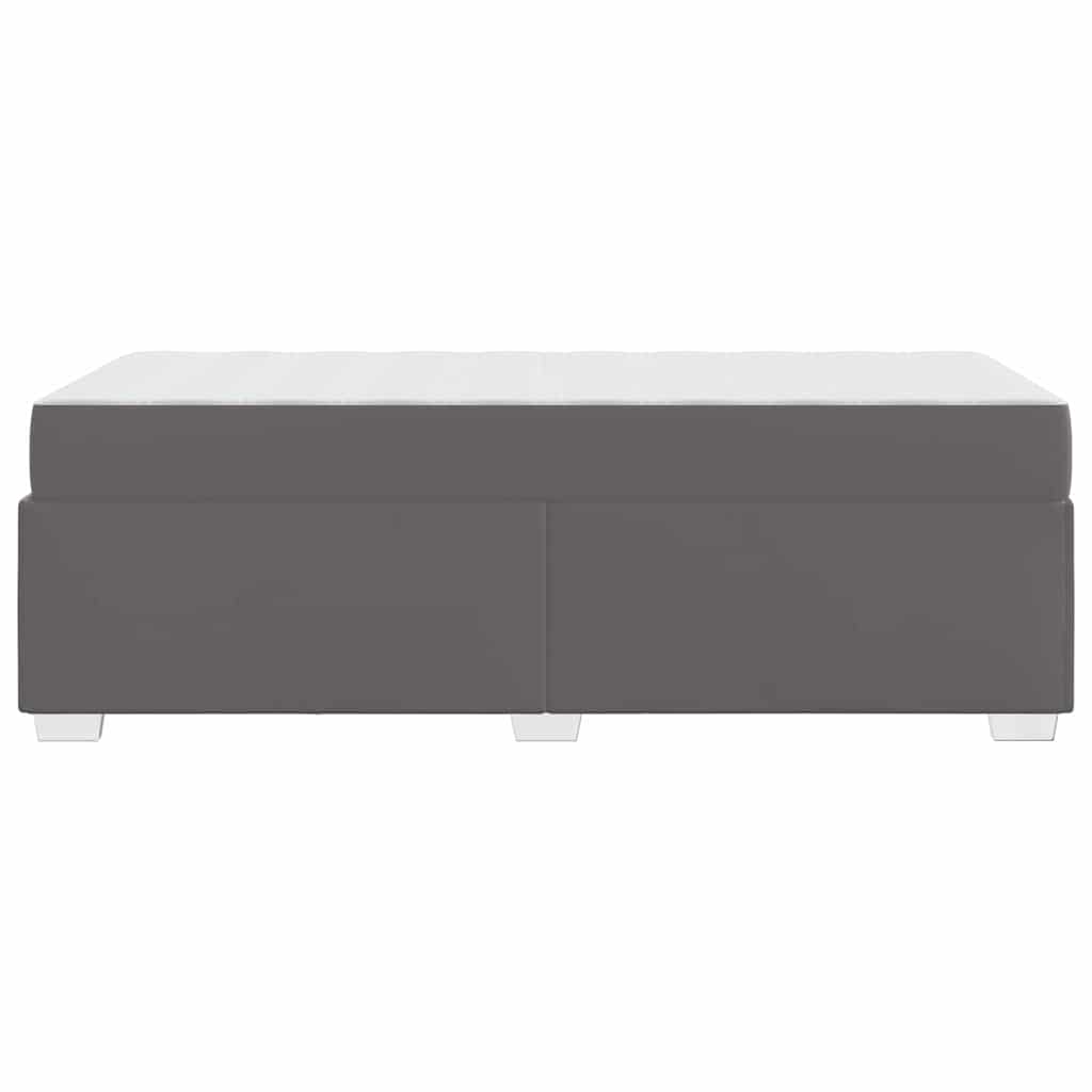 Cadre de lit avec matelas Gris 90 x 190 cm tissu - XIOS