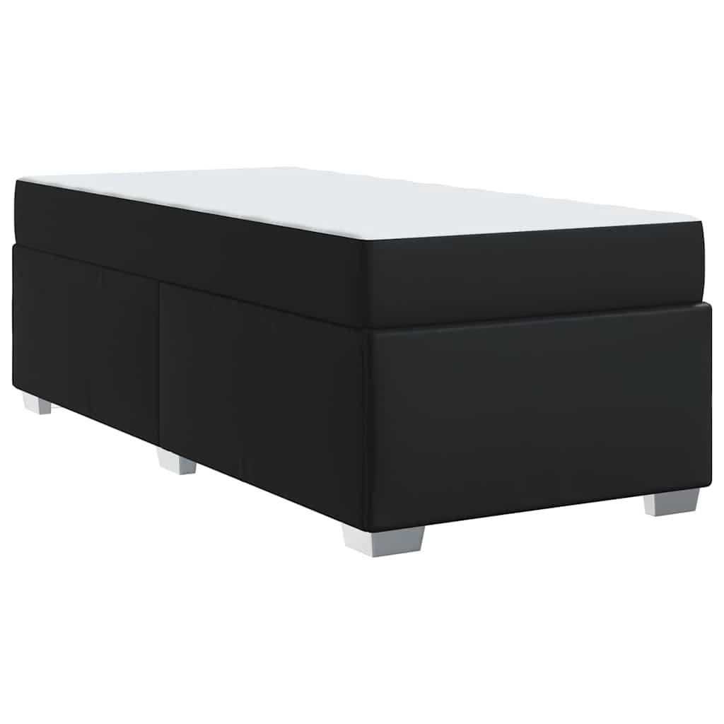 Cadre de lit avec matelas Noir 90 x 200 cm tissu - XIOS