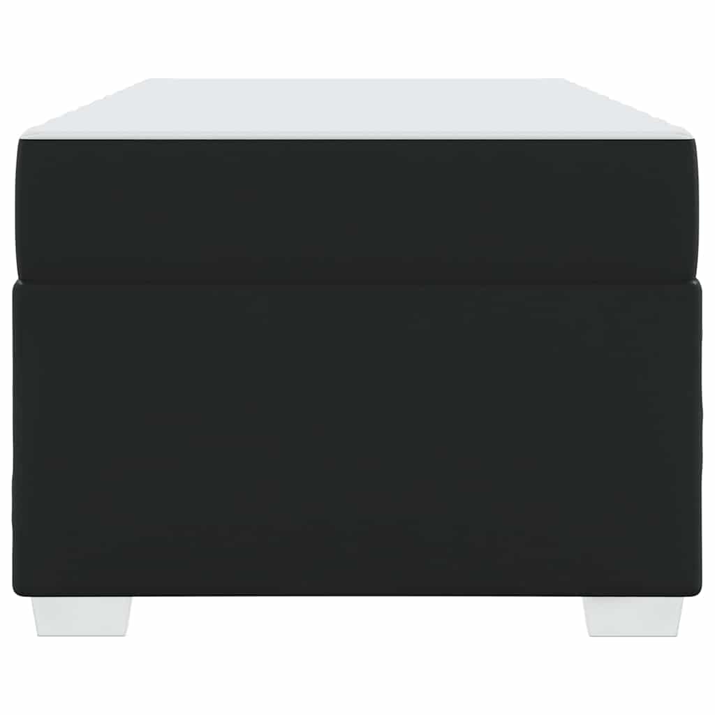 Cadre de lit avec matelas Noir 90 x 200 cm tissu - XIOS