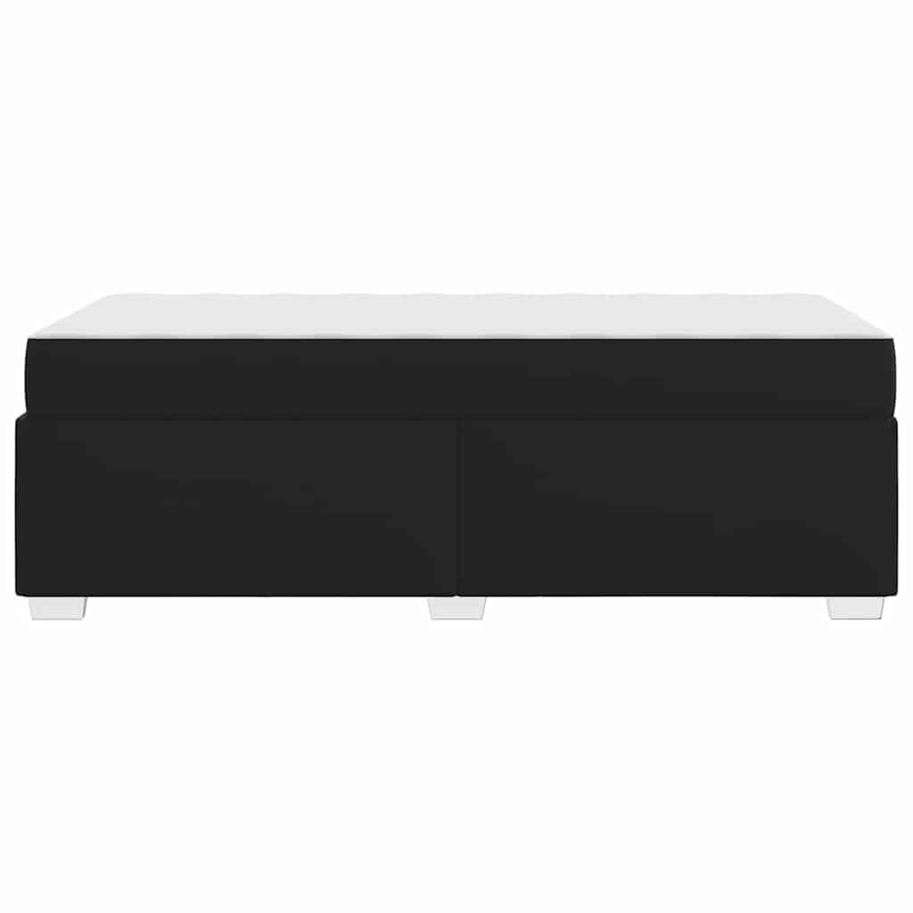 Cadre de lit avec matelas Noir 90 x 200 cm tissu - XIOS