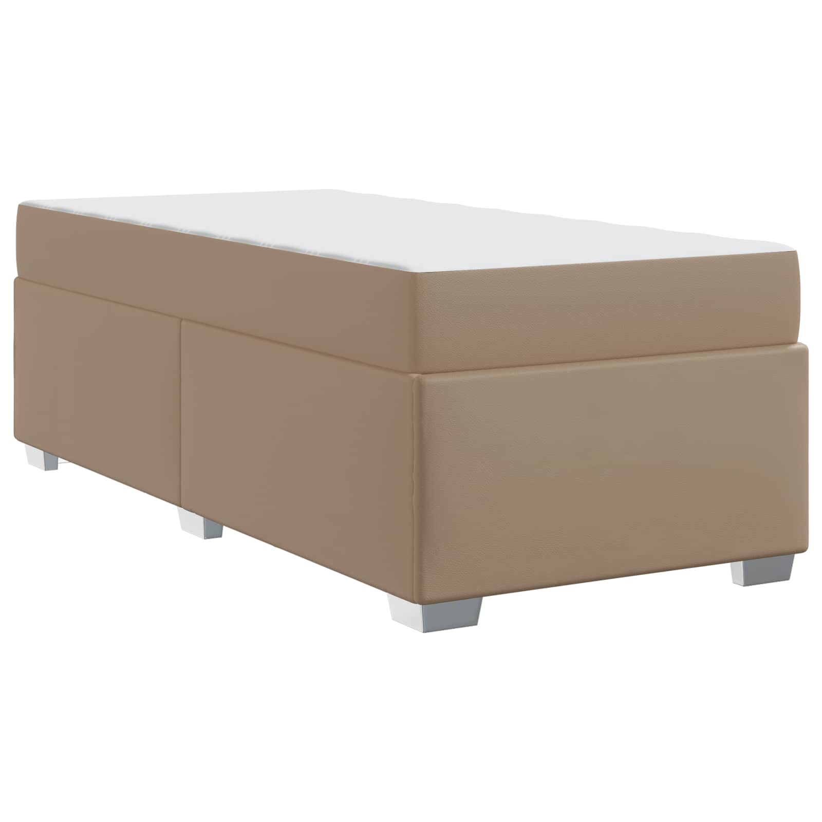 Cadre de lit avec matelas Cappuccino 90 x 200 cm tissu - XIOS