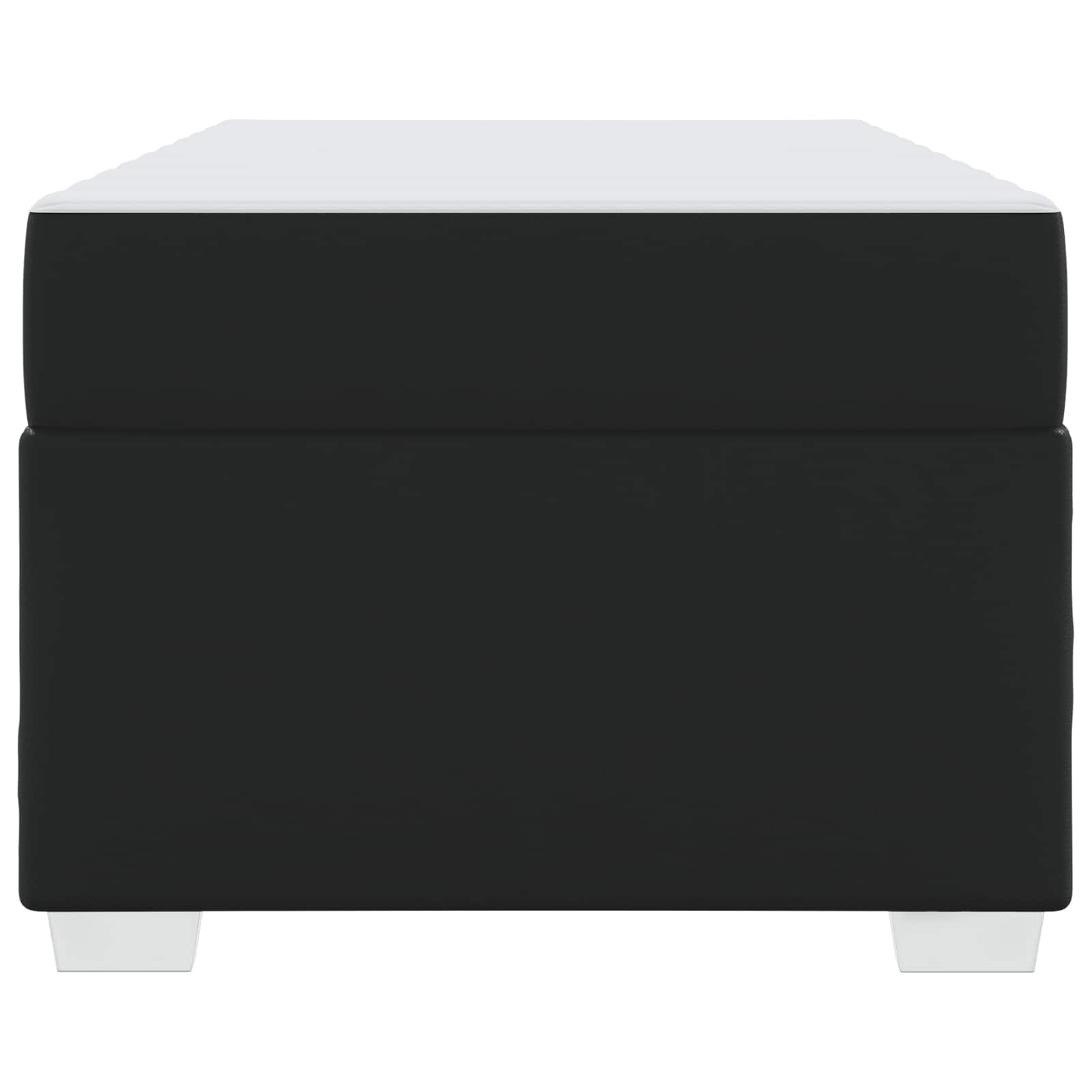 Cadre de lit avec matelas Noir 100 x 200 cm tissu - XIOS
