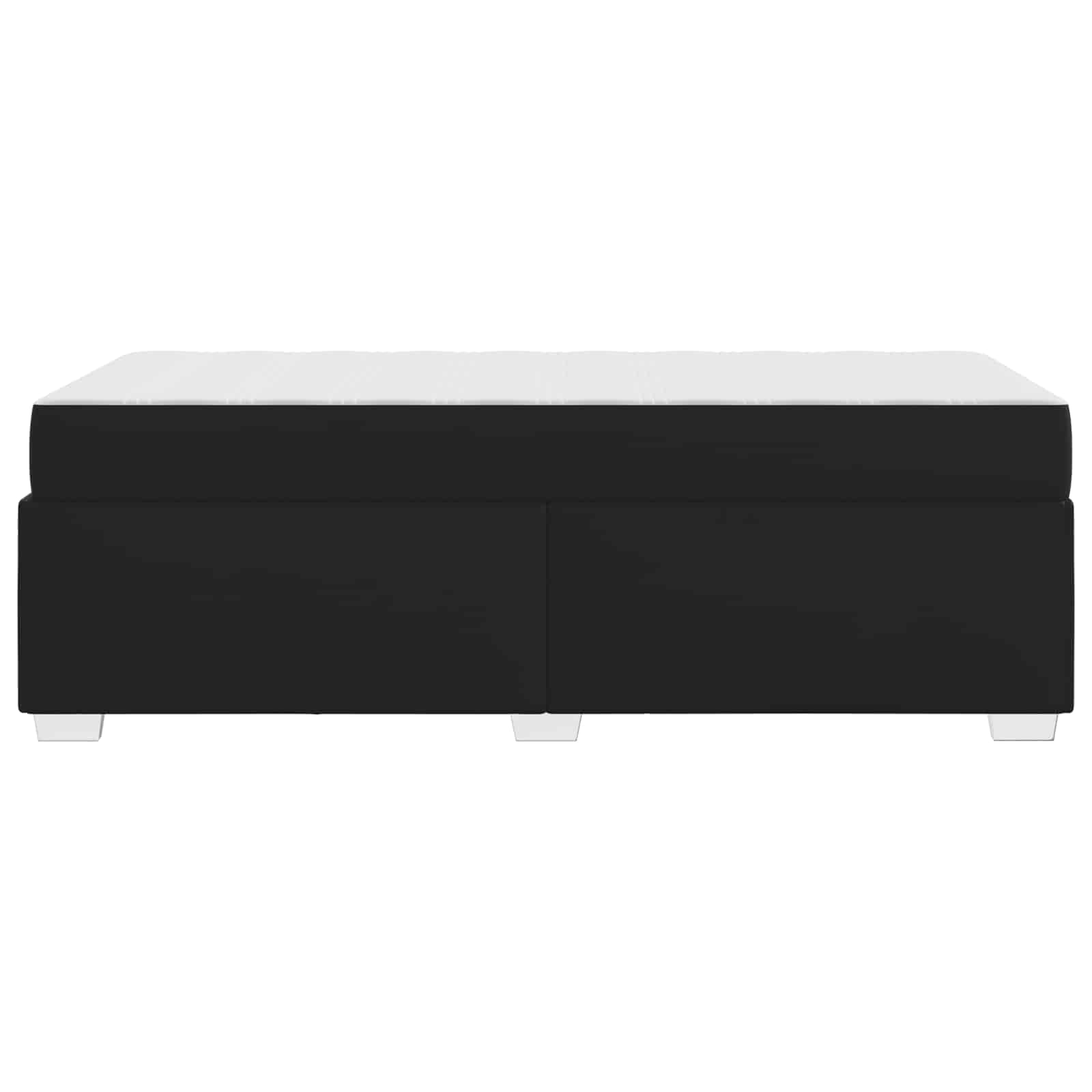 Cadre de lit avec matelas Noir 100 x 200 cm tissu - XIOS
