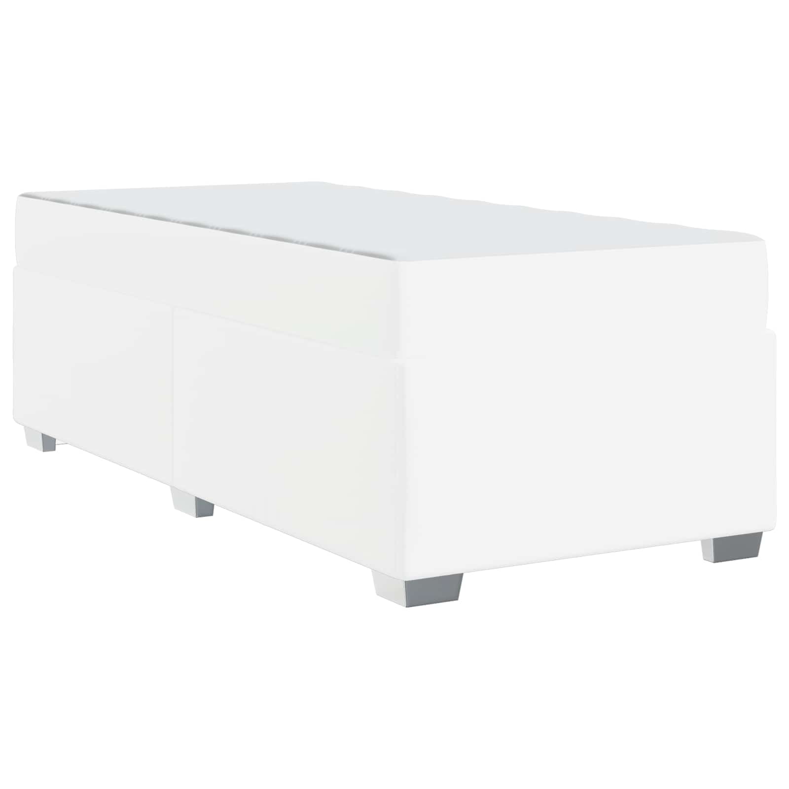 Cadre de lit avec matelas Blanc 100 x 200 cm tissu - XIOS