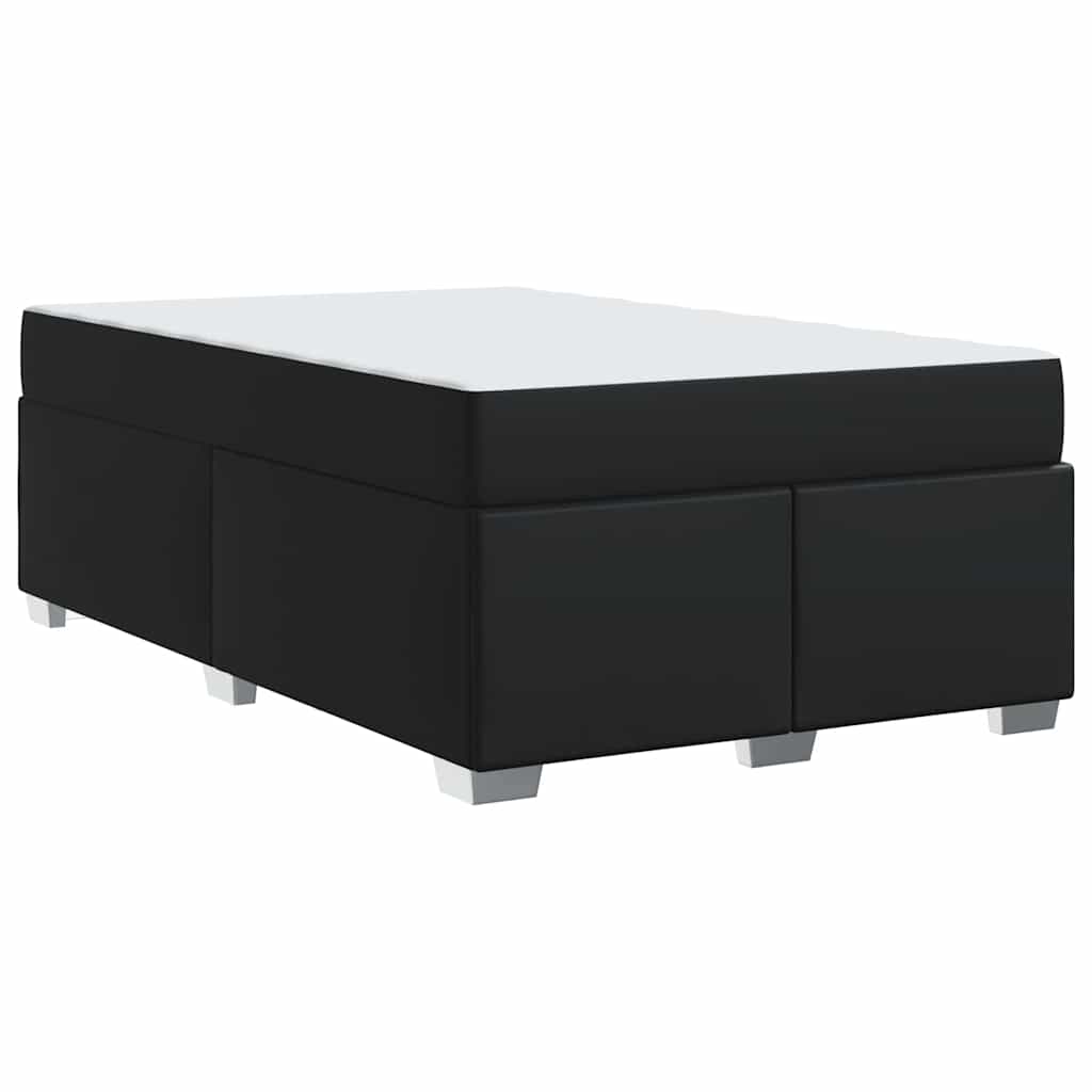 Cadre de lit avec matelas Noir 120 x 190 cm tissu - XIOS