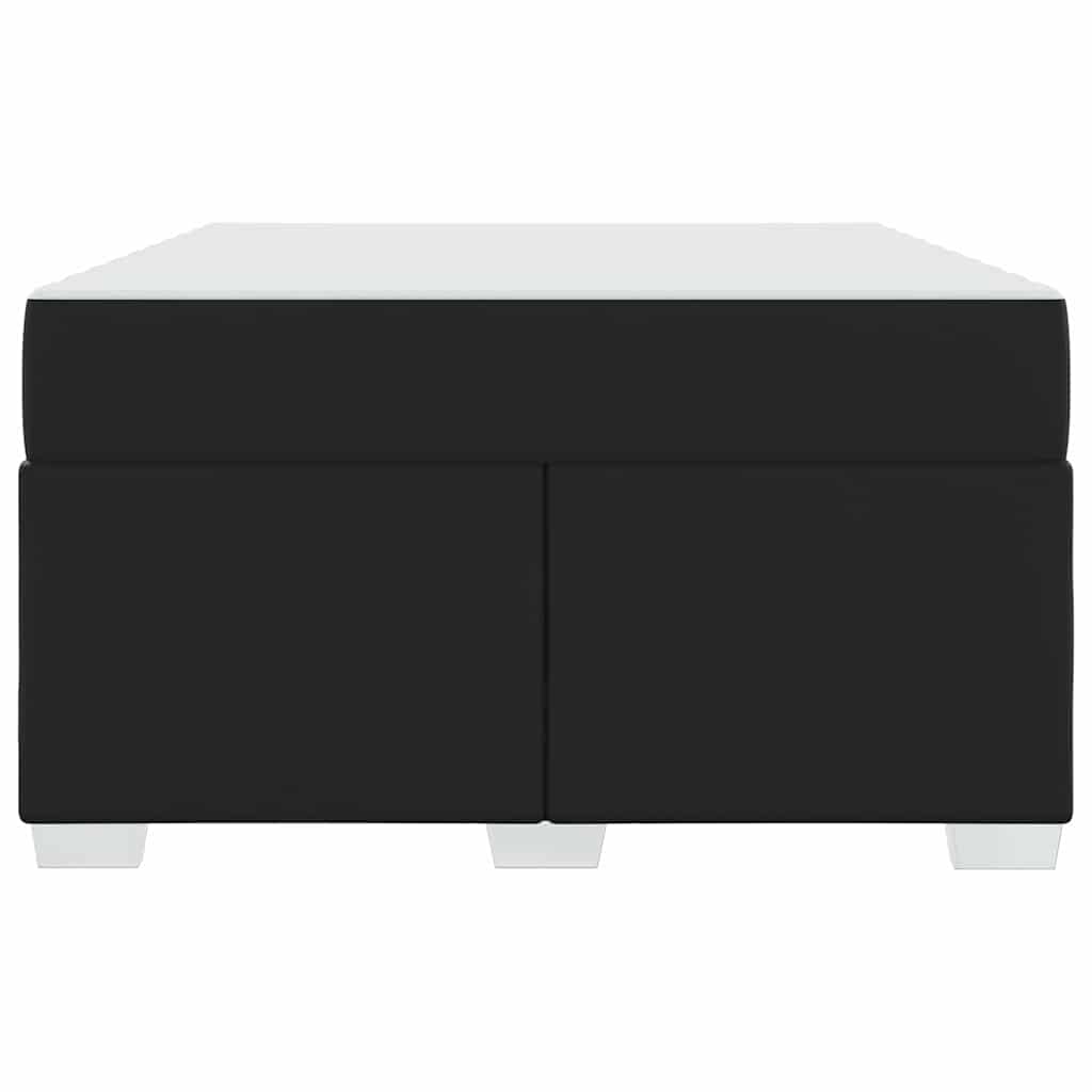 Cadre de lit avec matelas Noir 120 x 190 cm tissu - XIOS
