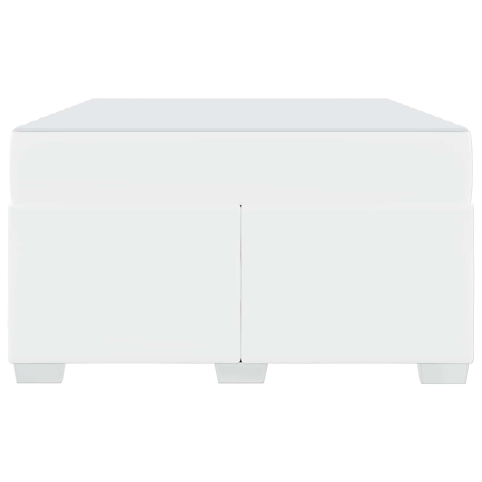 Cadre de lit avec matelas Blanc 120 x 190 cm tissu - XIOS