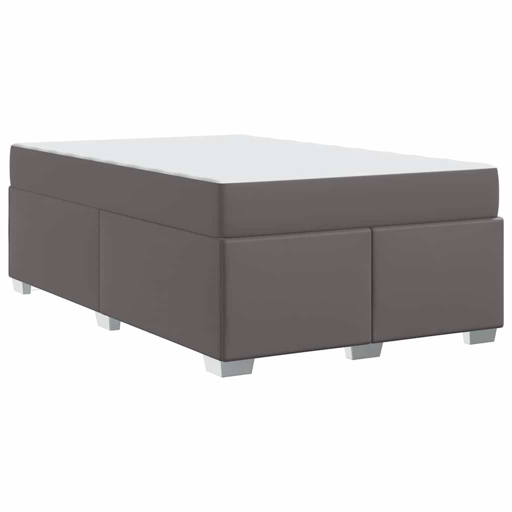 Cadre de lit avec matelas Gris 120 x 190 cm tissu - XIOS